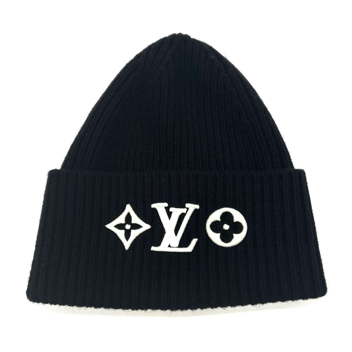 LOUIS VUITTON ルイヴィトン LV ビーニー　ヘッドライン　ニット帽　M77872 ブラック　ロゴ　メンズ　レディース　ユニセックス　帽子