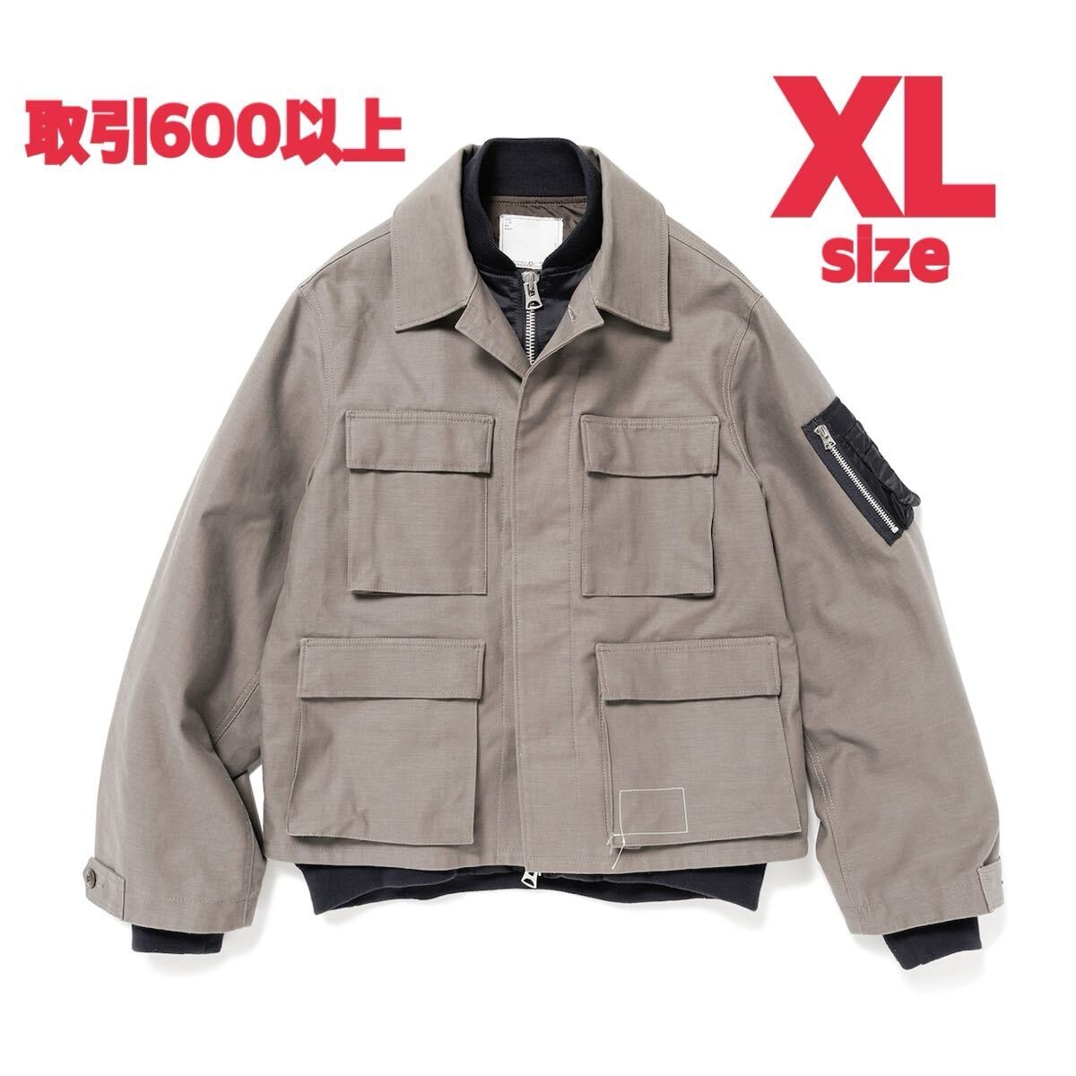 新品・未使用(ワケあり)】SACAI × WTAPS COTTON BACK SATIN JACKET 02