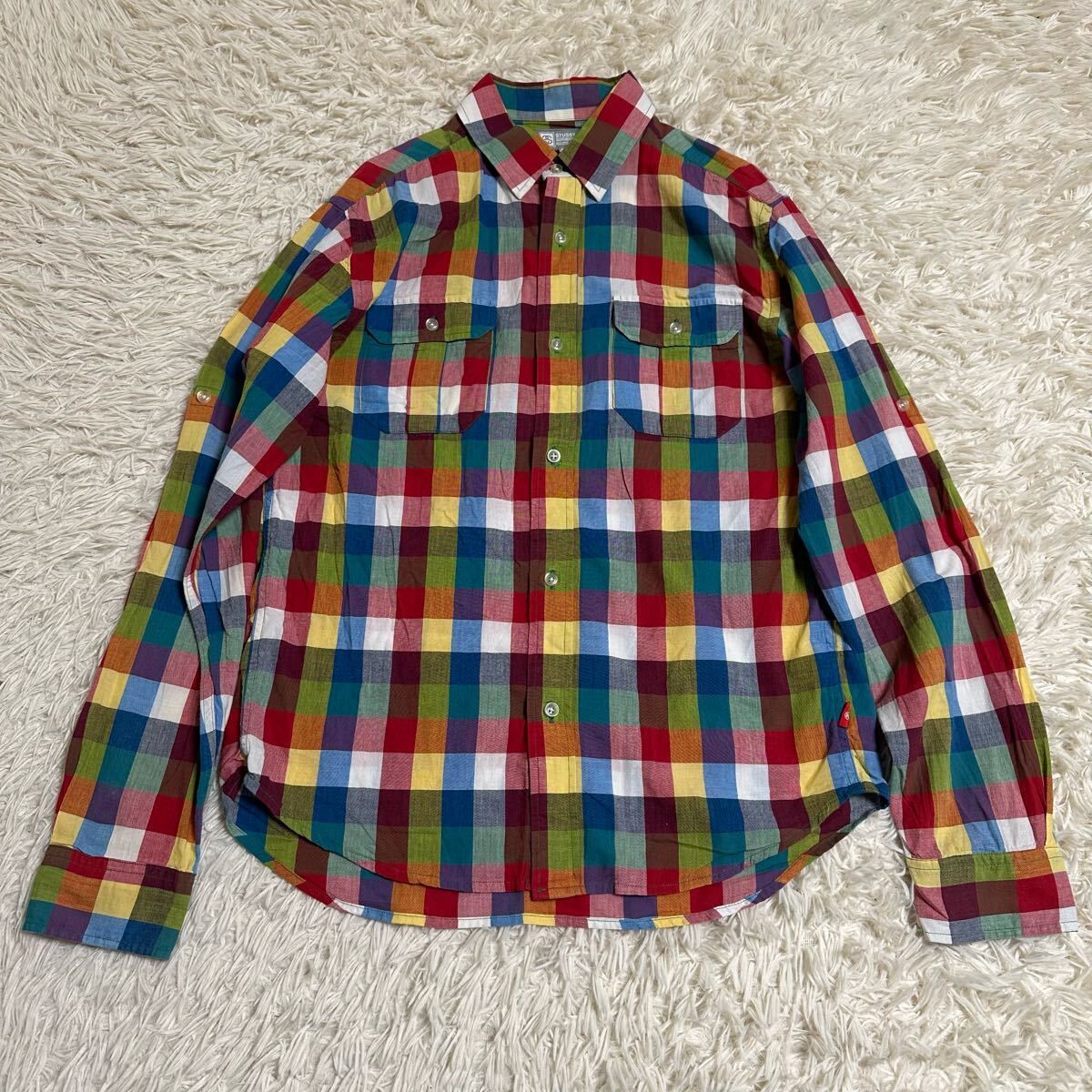 【STUSSY】ステューシー L シャツ 長袖 チェック
