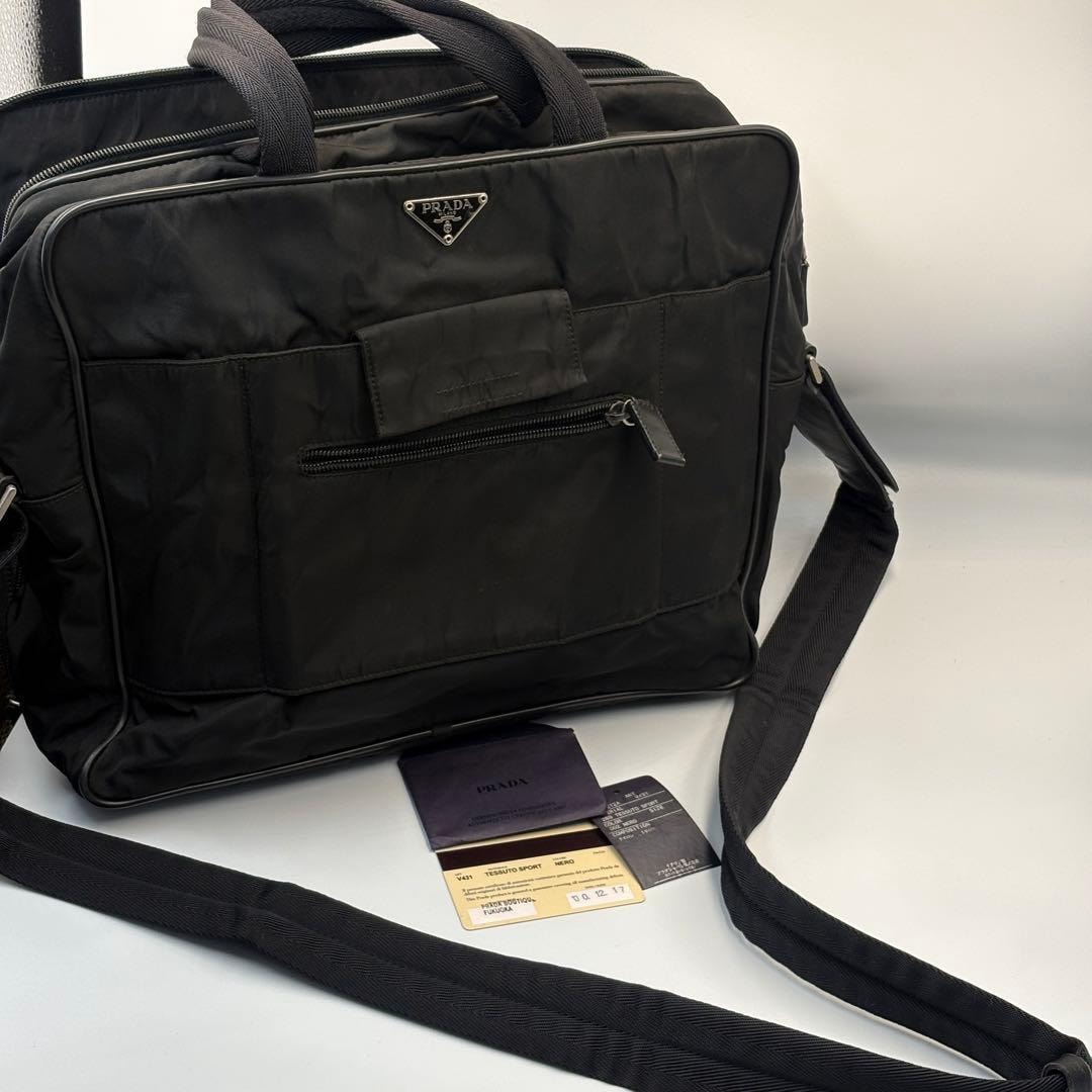 B (目立った傷や汚れなし)】PRADA プラダ 三角ロゴ 金具 ナイロン