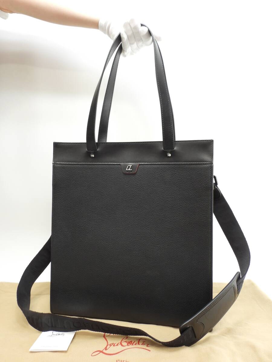 クリスチャンルブタン トートバッグ Ruistote レザー黒 s付ショルダーバッグ 極美品@ 2