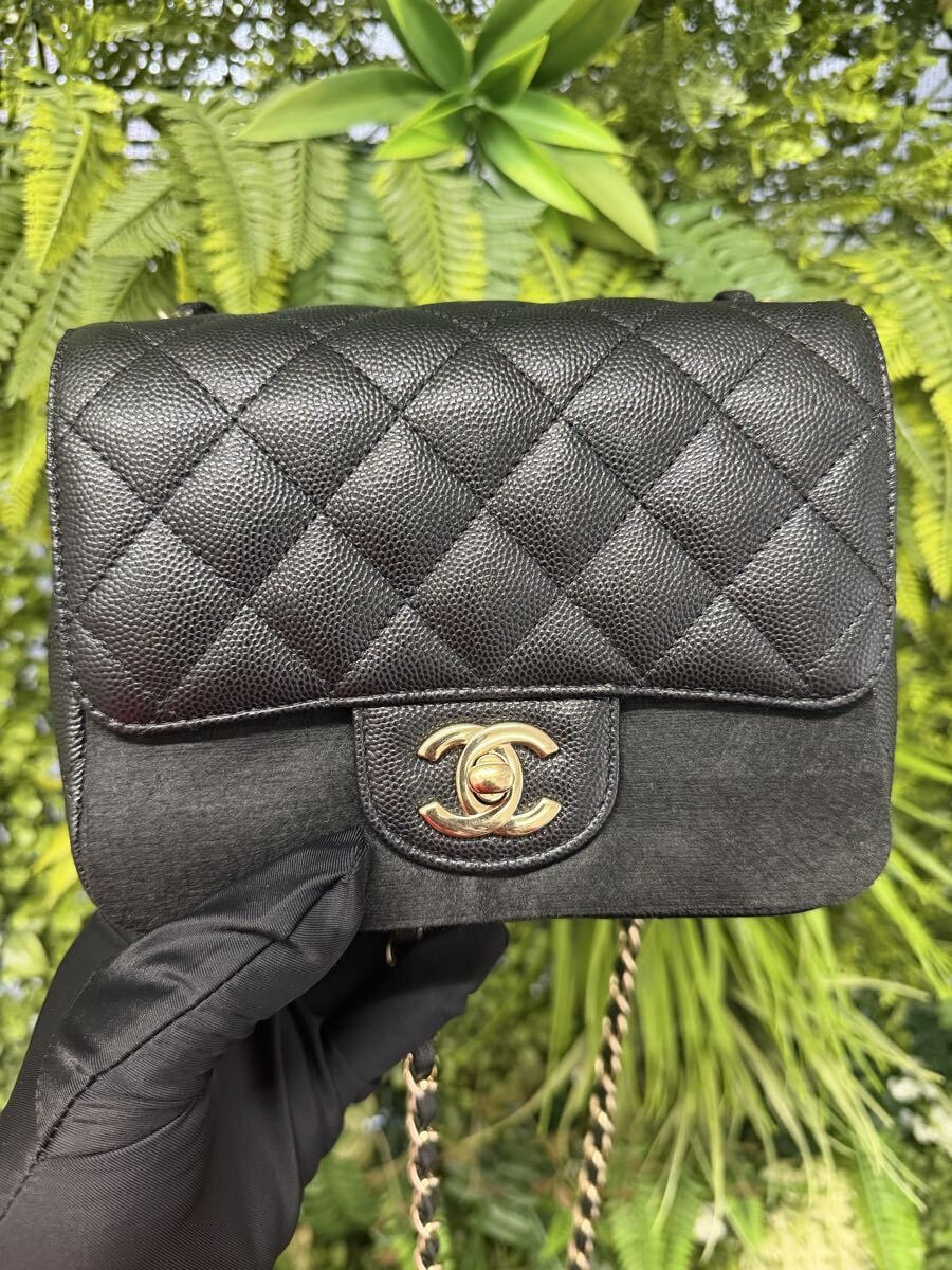 ★シャネル ミニマトラッセ キャビアスキン ブラック 黒 ゴールド金具 チェーンショルダー 美品 正規品 ギャラ有 安心鑑定 レア 入手困難