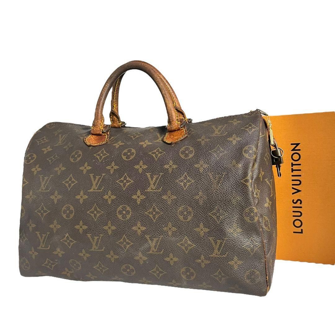 【正規品】ルイヴィトン　LOUIS VUITTON　モノグラム　スピーディ35　ハンドバッグ　ボストンバッグ　ブラウン　茶　