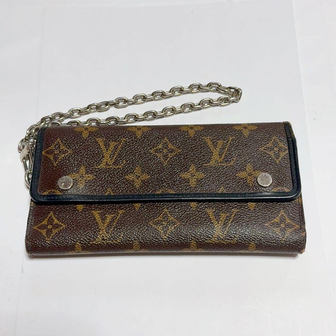 C (やや傷や汚れあり)】【ルイヴィトン】モノグラム マカサー 長財布