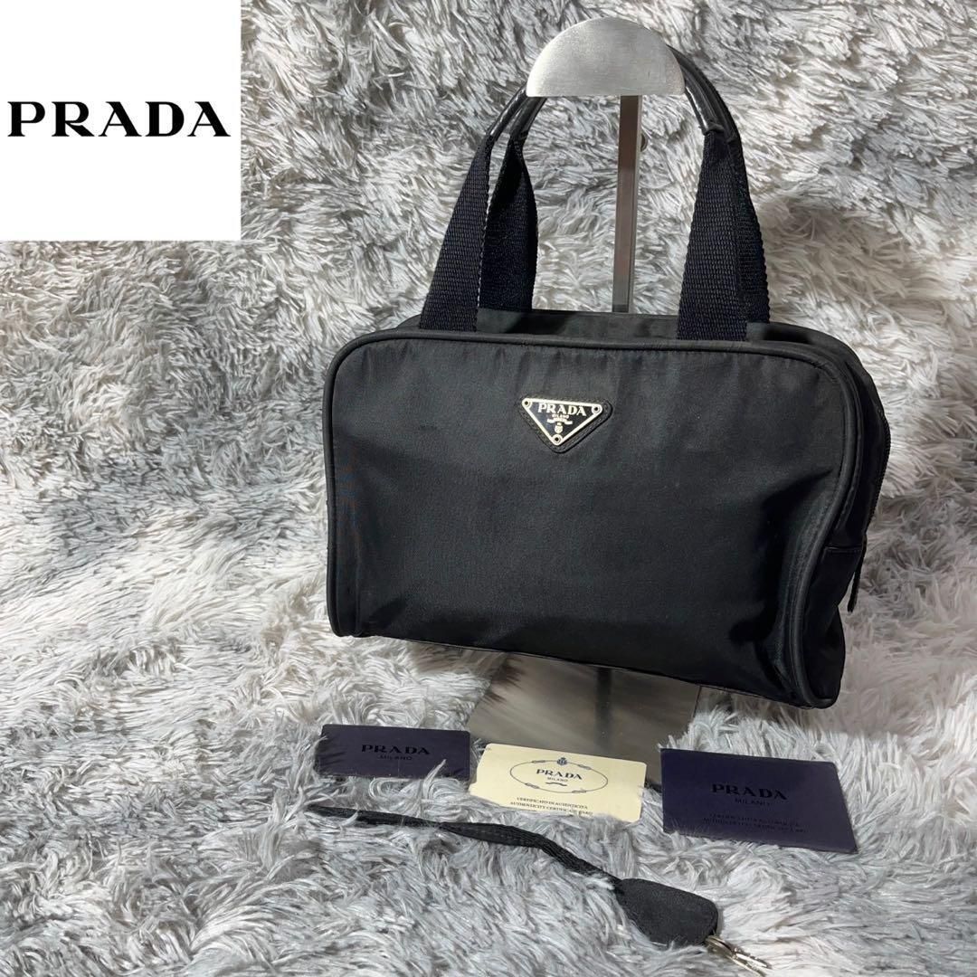 [大人気]　プラダ　ＰＲＡＤＡ　ハンドバッグ　ナイロン　三角プレート