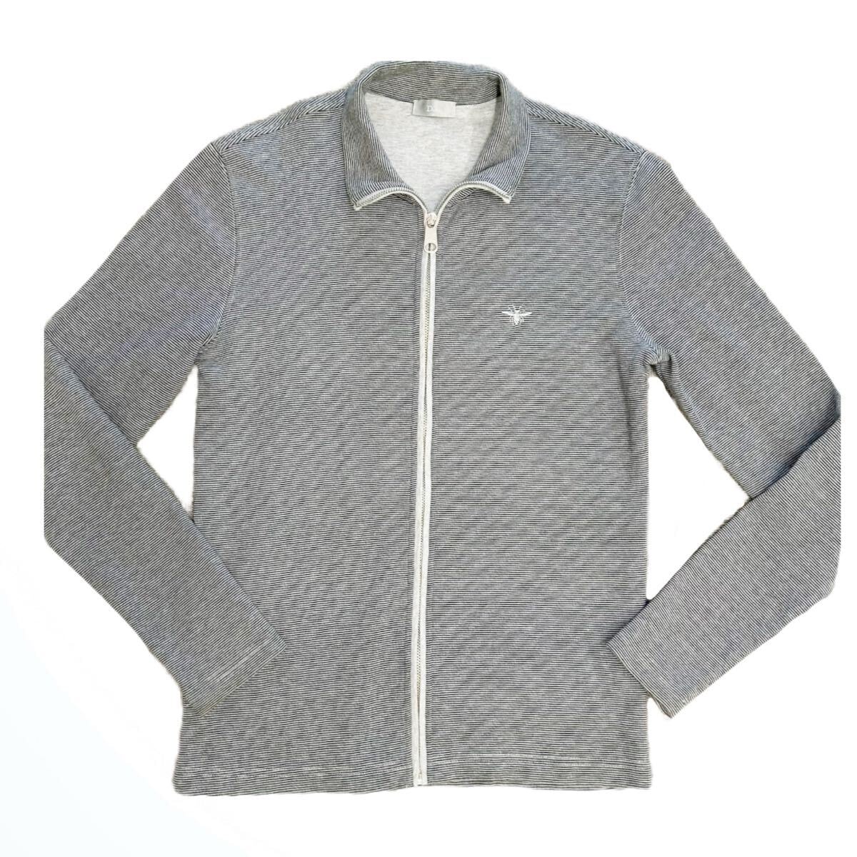 Dior 　ディオール　ボーダー　ジップアップ　スウェット　エディ期　46　メンズ　長袖