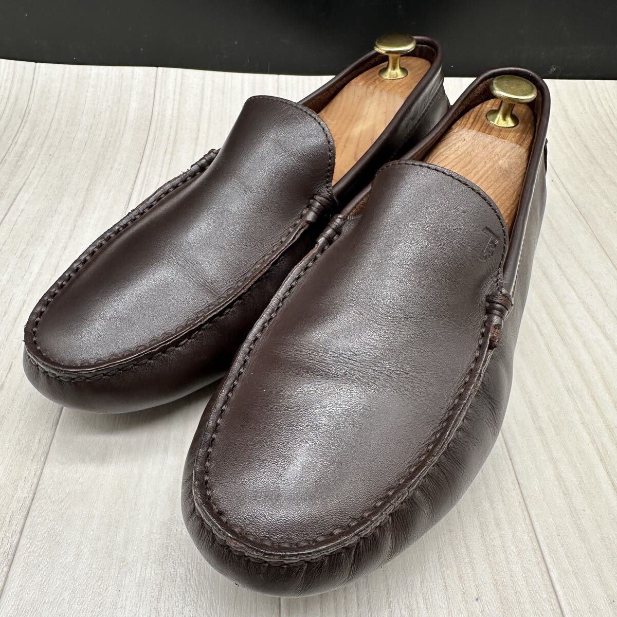 【未使用級】Tod's トッズ ローファー ドライビングシューズ 8 レザー