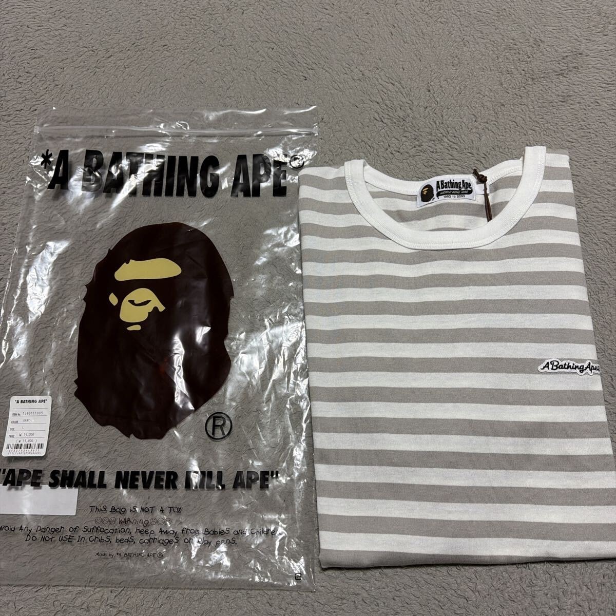 A+ (新品・未使用(ワケあり))A BATHING APE BAPE 【タグ付き新品】APE白
