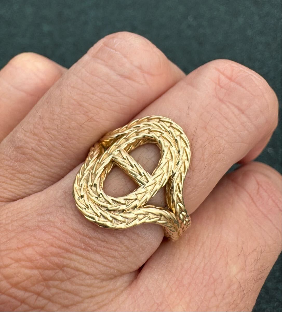 希少）HERMES エルメス シェーヌダンクル ダナエ リング MM 54