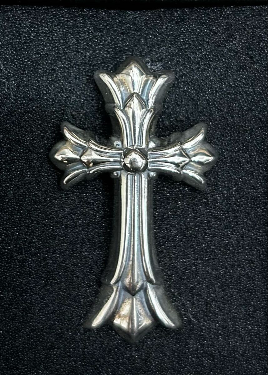 『 極美品 』★CHROME HEARTS ★ CHダブルクロス （クロムハーツ）レザーブレイド ネックレス