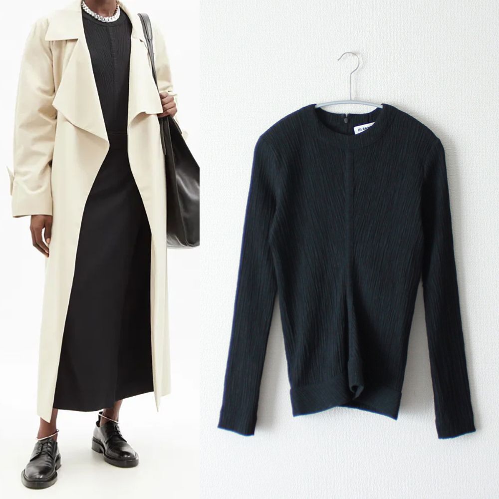 JIL SANDER／ジルサンダー／23SS／ワンタックワッシャーブラウス