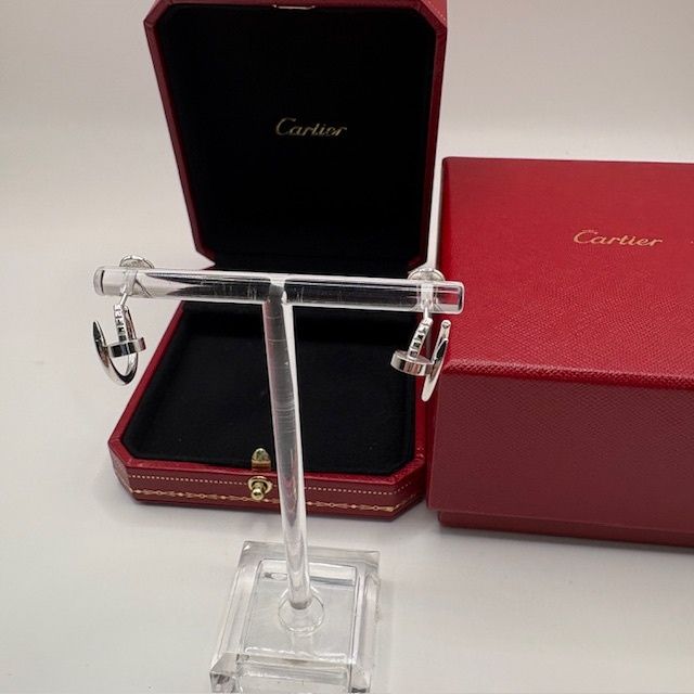 未使用に近い】カルティエ Cartier ジュストアンクル ミニフープピアス