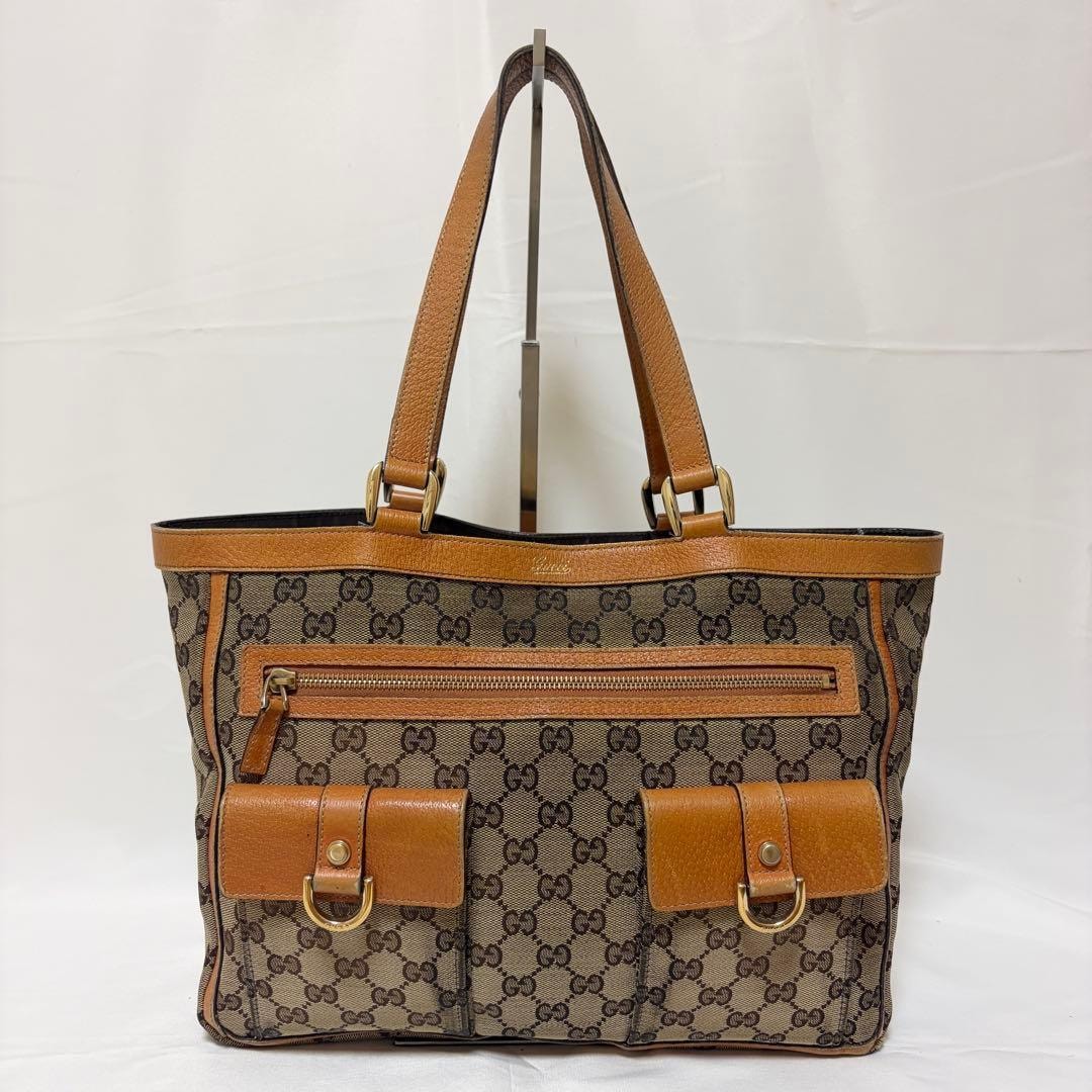 D (傷や汚れあり)】GUCCI グッチ トートバッグ アビー GG