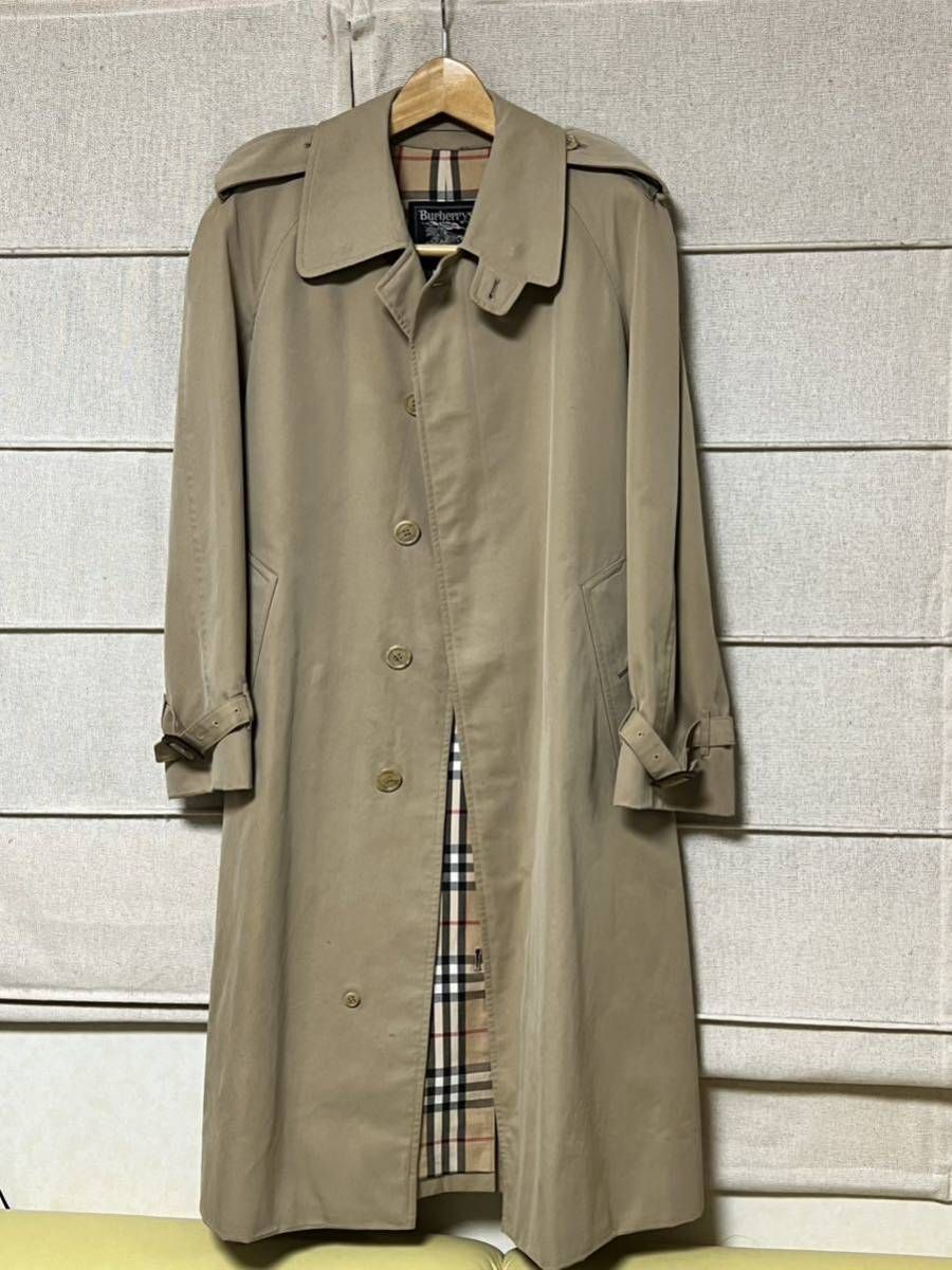 Burberry トレンチコート コットン100% 希少 バーバリー Cotton ヴィンテージ サイズ　M　三陽商会　オールド　ベージュ