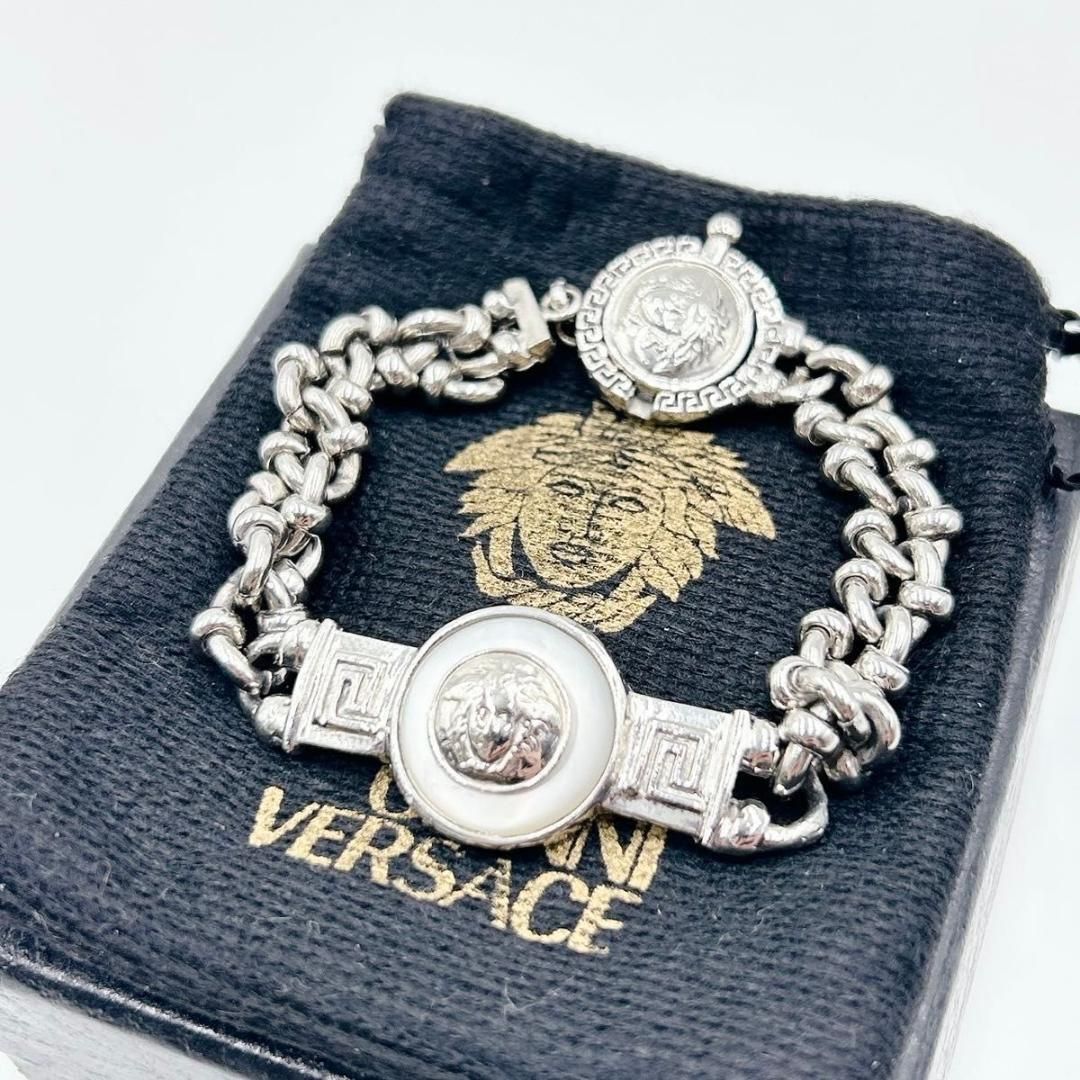 訳あり　versace ヴェルサーチ　ブレスレット　メデューサ　シルバー