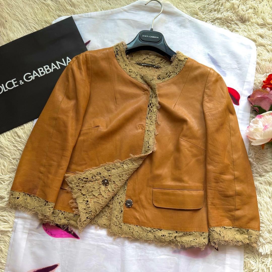 B (目立った傷や汚れなし)】DOLCE&GABBANA ノーカラージャケット