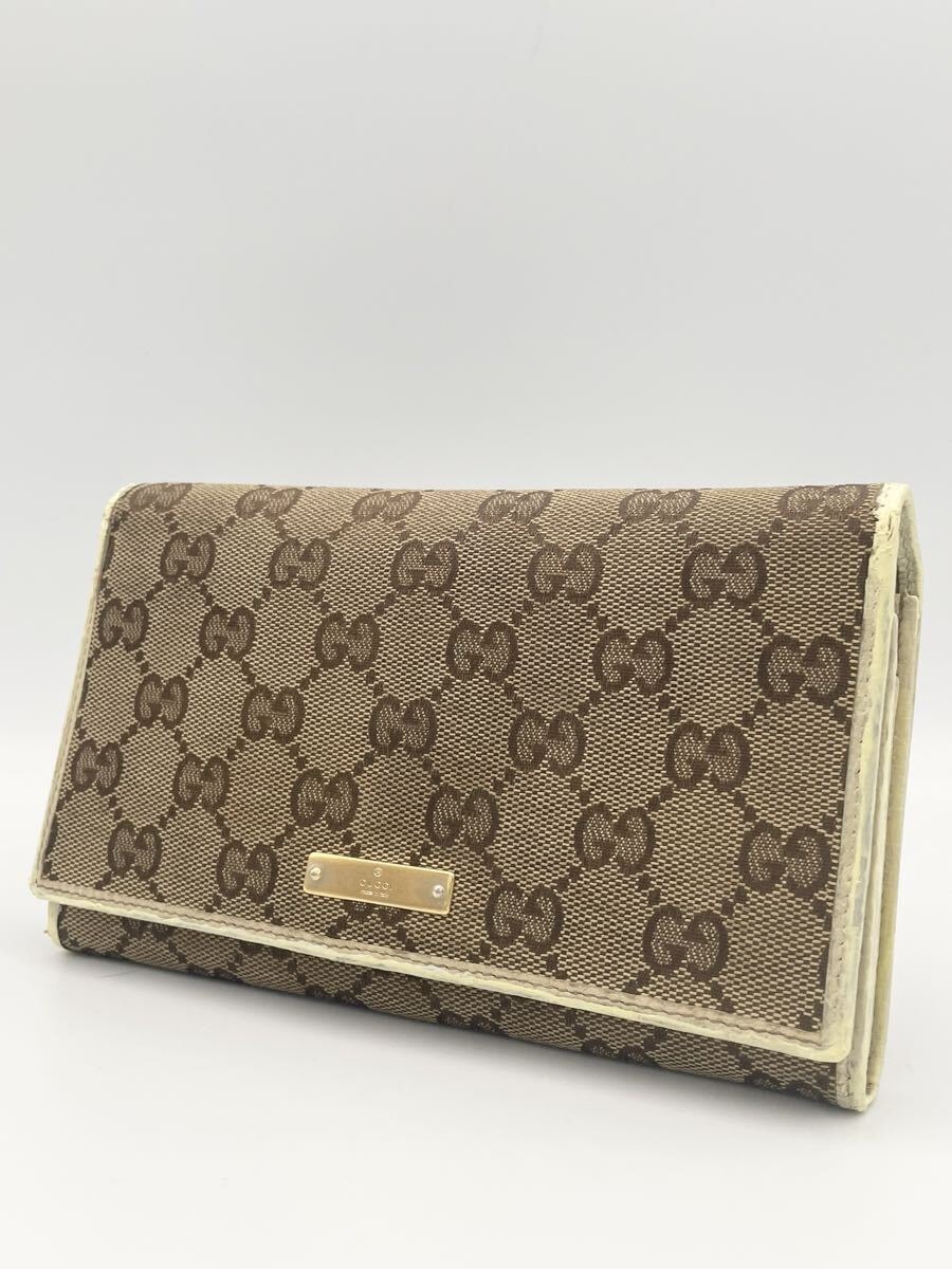 やや傷や汚れあり】GUCCI グッチ GGキャンバス 長財布 ロング