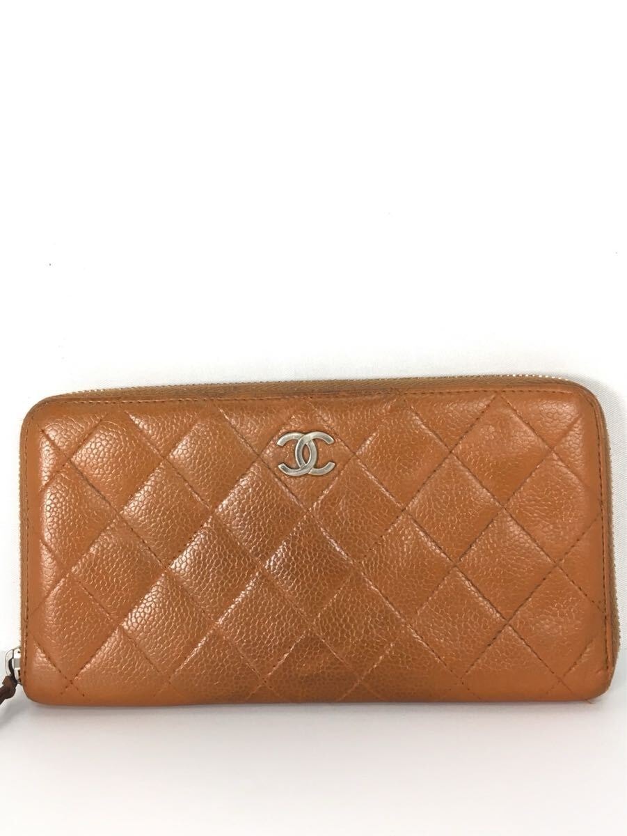 シャネル　CHANEL キャビアスキン　長財布
