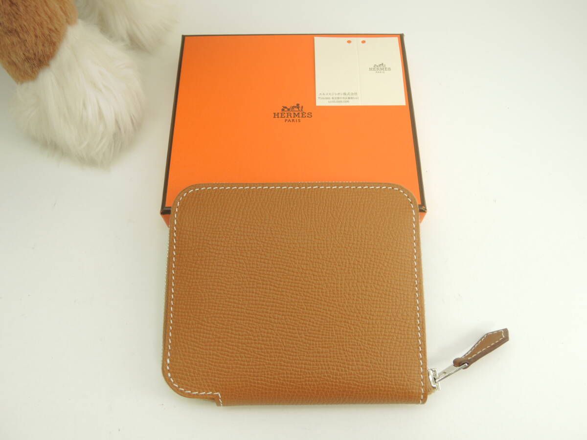 エルメス アザップコンパクトシルクイン エプソン/ゴールド コンパクトウォレット 新品@W