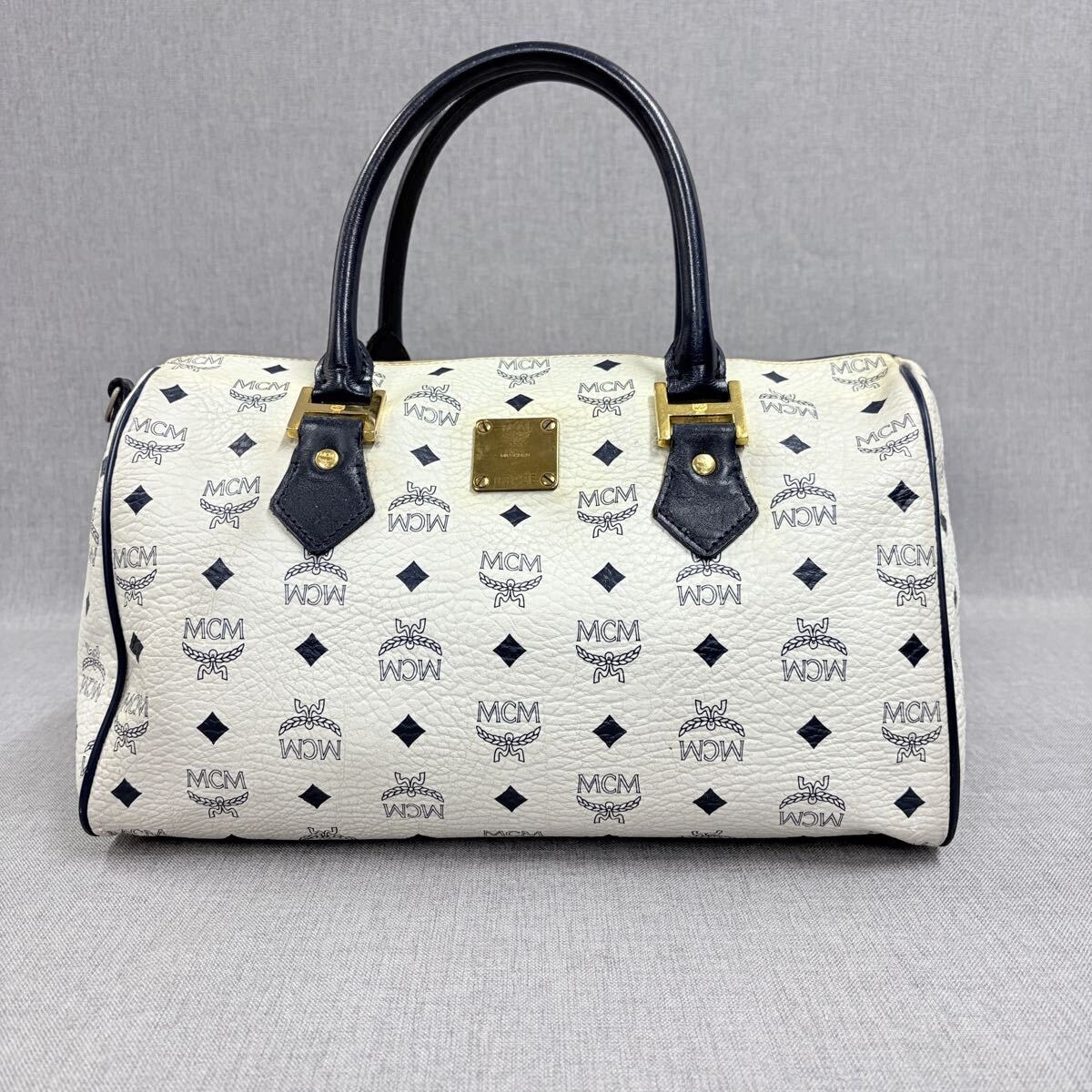 やや傷や汚れあり】MCM エムシーエム ヴィセトス ミニボストンバッグ