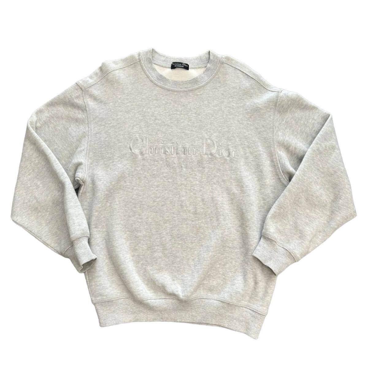 Christian　Dior　MONSIEUR　クリスチャン　ディオール　ムッシュ スウェット　ロゴ　トレーナー　グレー　M ビンテージ