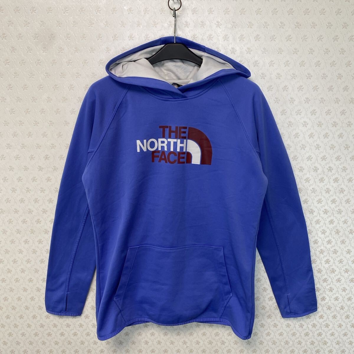 良品 ザノースフェイス レディース 長袖プルオーバーパーカー L ブルー系 THE NORTH FACE
