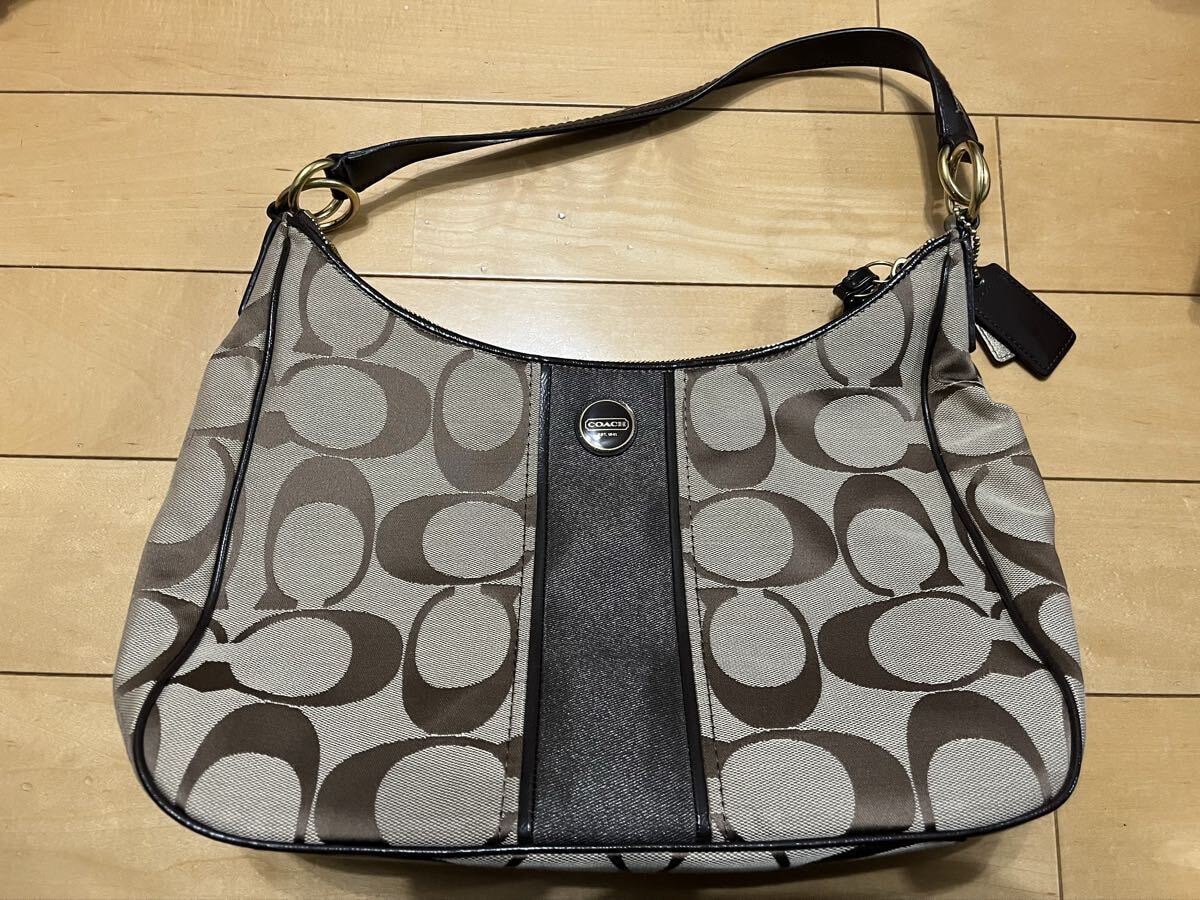 C (やや傷や汚れあり)】コーチ COACH ショルダーバッグ シグネチャー