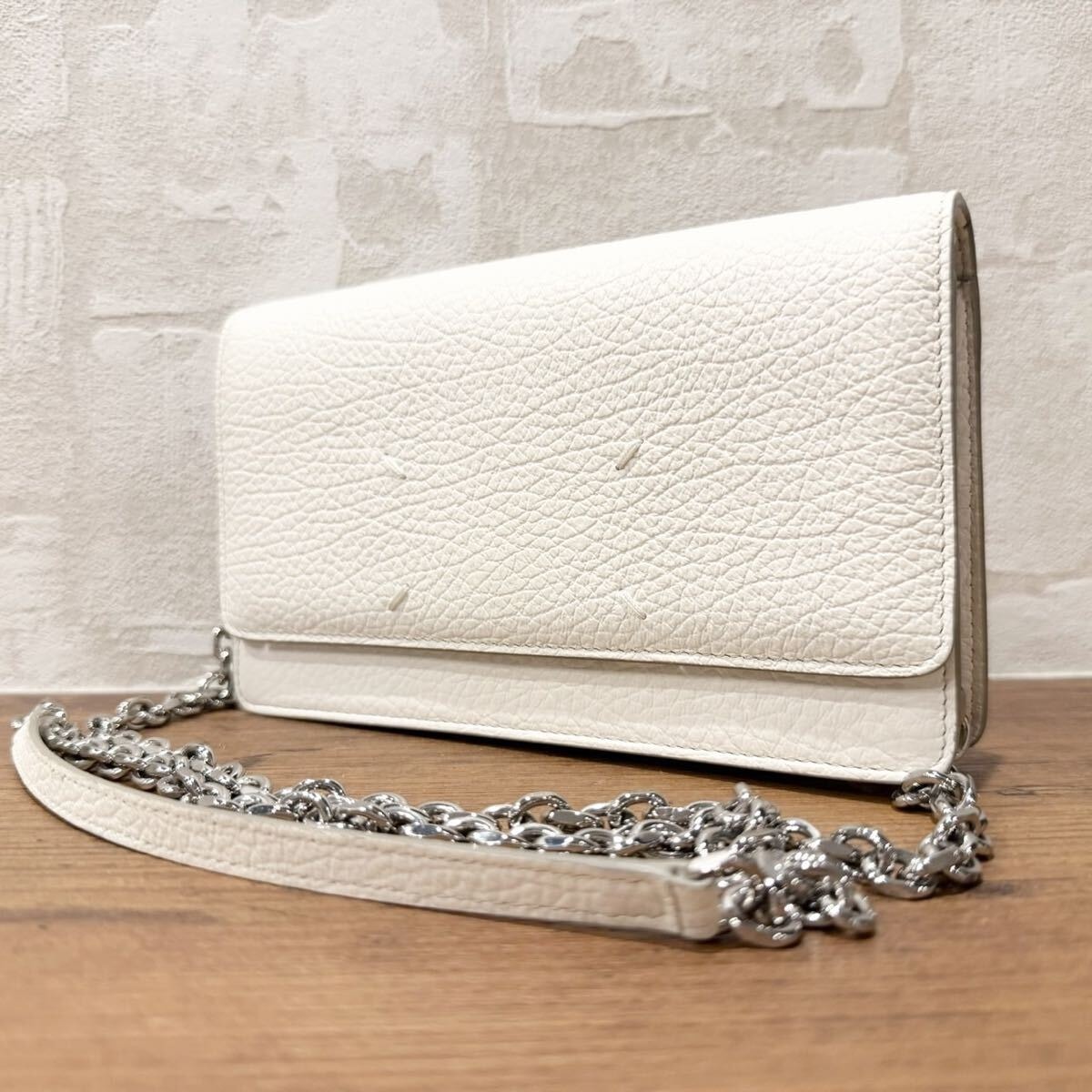 美品 Maison Margiela メゾンマルジェラショルダーウォレット チェーンウォレット 