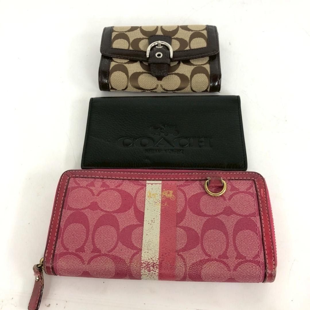 D (傷や汚れあり)】COACH コーチ 財布 F39189 ラウンドジップ