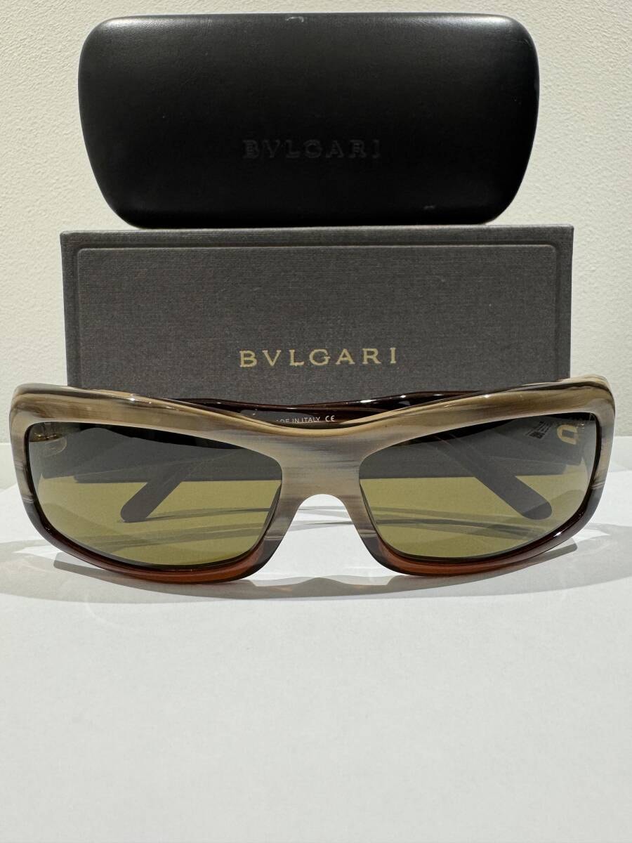 【美品・付属品完備】BVLGARI ブルガリ サングラス 849 786/73 イエローグラデーションレンズ イタリア製