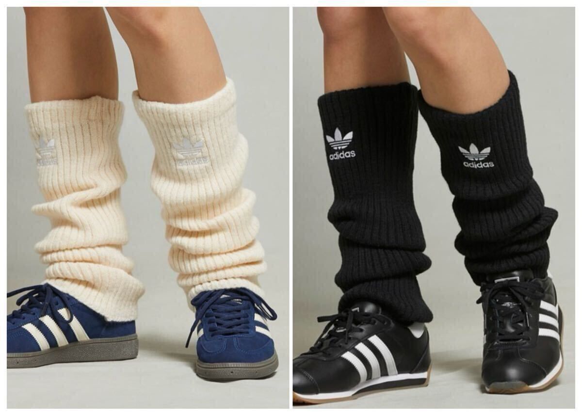 ラスト品！【新品未使用】adidas 黒 リブ編み レッグウォーマー　アディダス adidas Originals - 【新品未使用】adidas 黒 リブ編み レッグ
