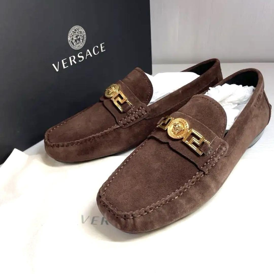 未使用VERSACE ブラウン スエード ローファー　サイズ41
