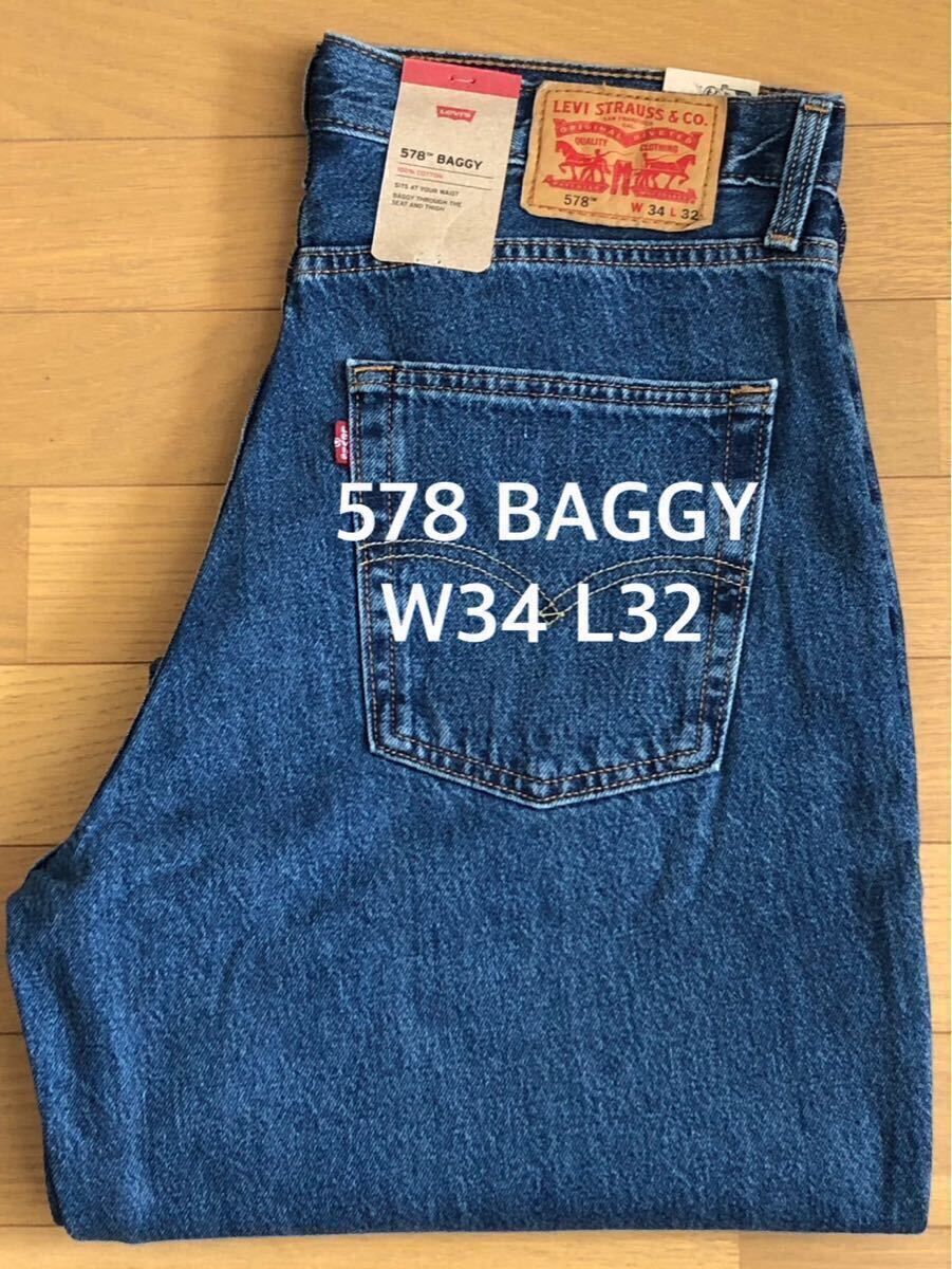 Levi's 578 BAGGY MIDBLUE W34 L32