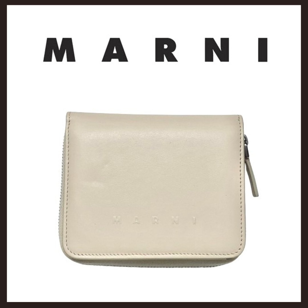 MARNI マルニ 19AW PFMOQ14U13 バイフォールドウォレット レザー 財布 サイフ ブラウン系【中古】 D (傷や汚れあり)】MARNI マルニ 財布 19AW PFMOQ14U13 バイフォールド