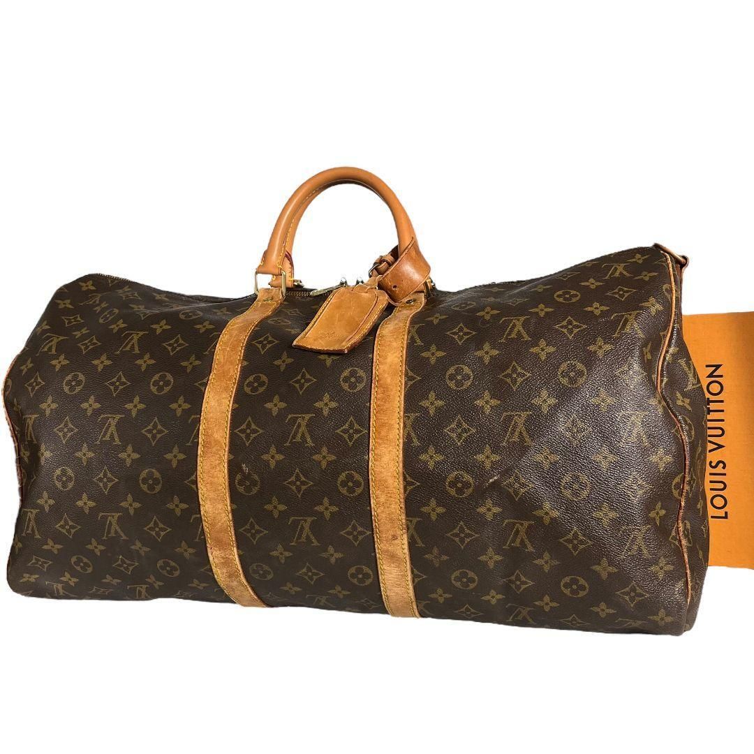【鑑定済・正規品】ルイヴィトン　LOUIS VUITTON　モノグラム　キーポル55　ボストンバッグ　ブラウン　茶