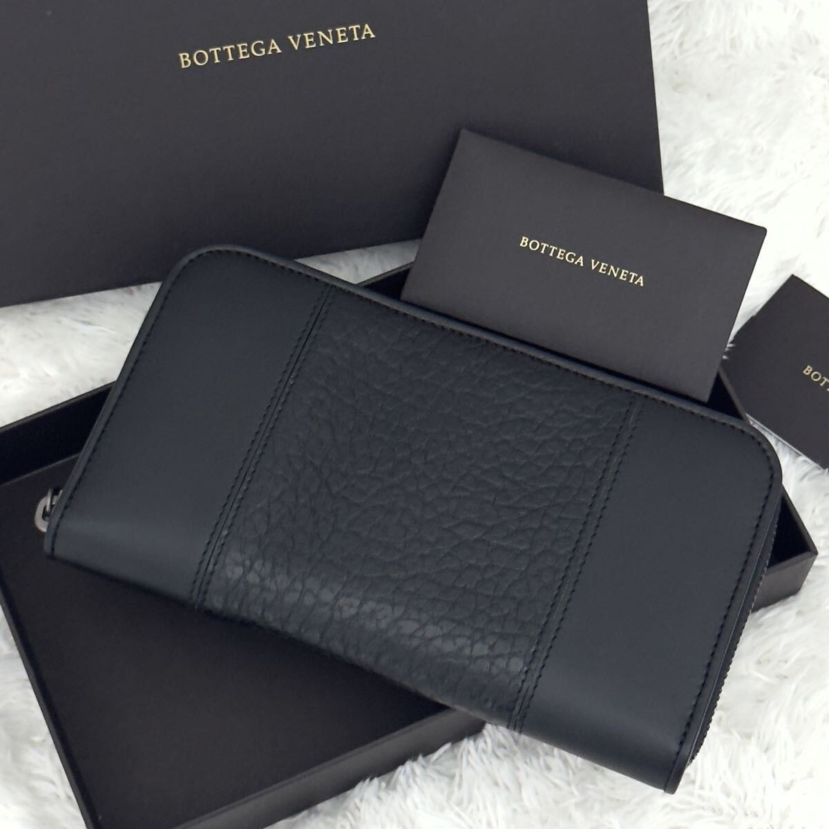 ボッテガ ヴェネタ イントレチャート×パイソン 長財布 ラウンドジップ