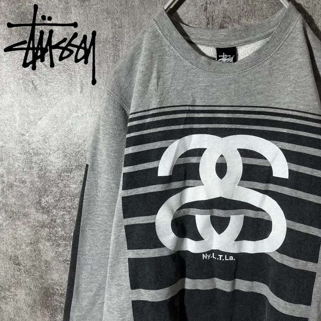 [大人気] ステューシー　スウェット　SSリンク　両面プリント　存在感◎ レア◎ STUSSY - [大人気] ステューシー スウェット SSリンク 両面