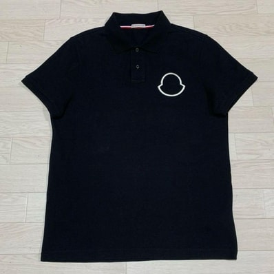 B (目立った傷や汚れなし)】美品☆ MONCLER 襟ロゴ XS ネイビー B (目立った傷や汚れなし)】美品☆ MONCLER 襟ロゴ XS ネイビー