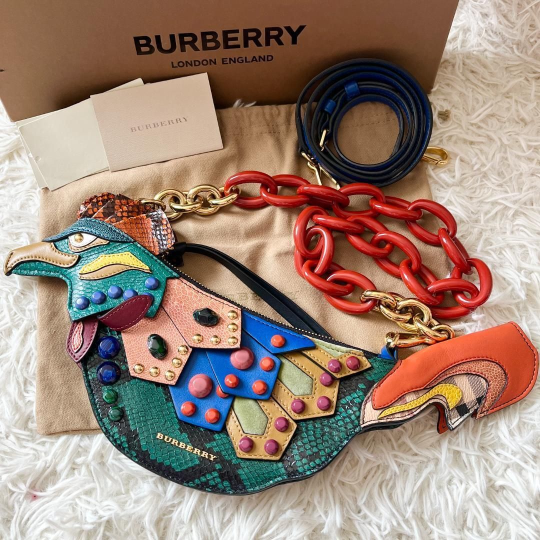 希少★激レア★BURBERRY バーバリー ビーストコレクション 鳥型ショルダーバッグ ファルコン 伝説的「The Beasts Collection」