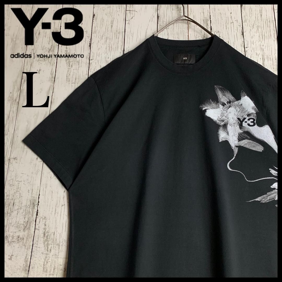 【超希少・最高デザイン】ワイスリー☆モノクロ花ロゴ入り入手困難Tシャツ/2655