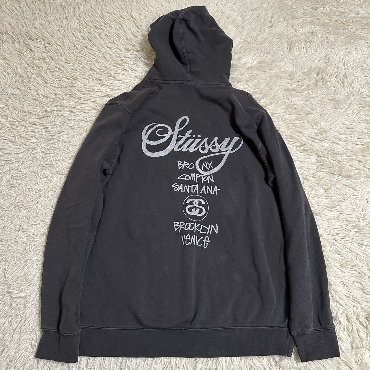 【STUSSY】ステューシー パーカー フーディ ブラック L