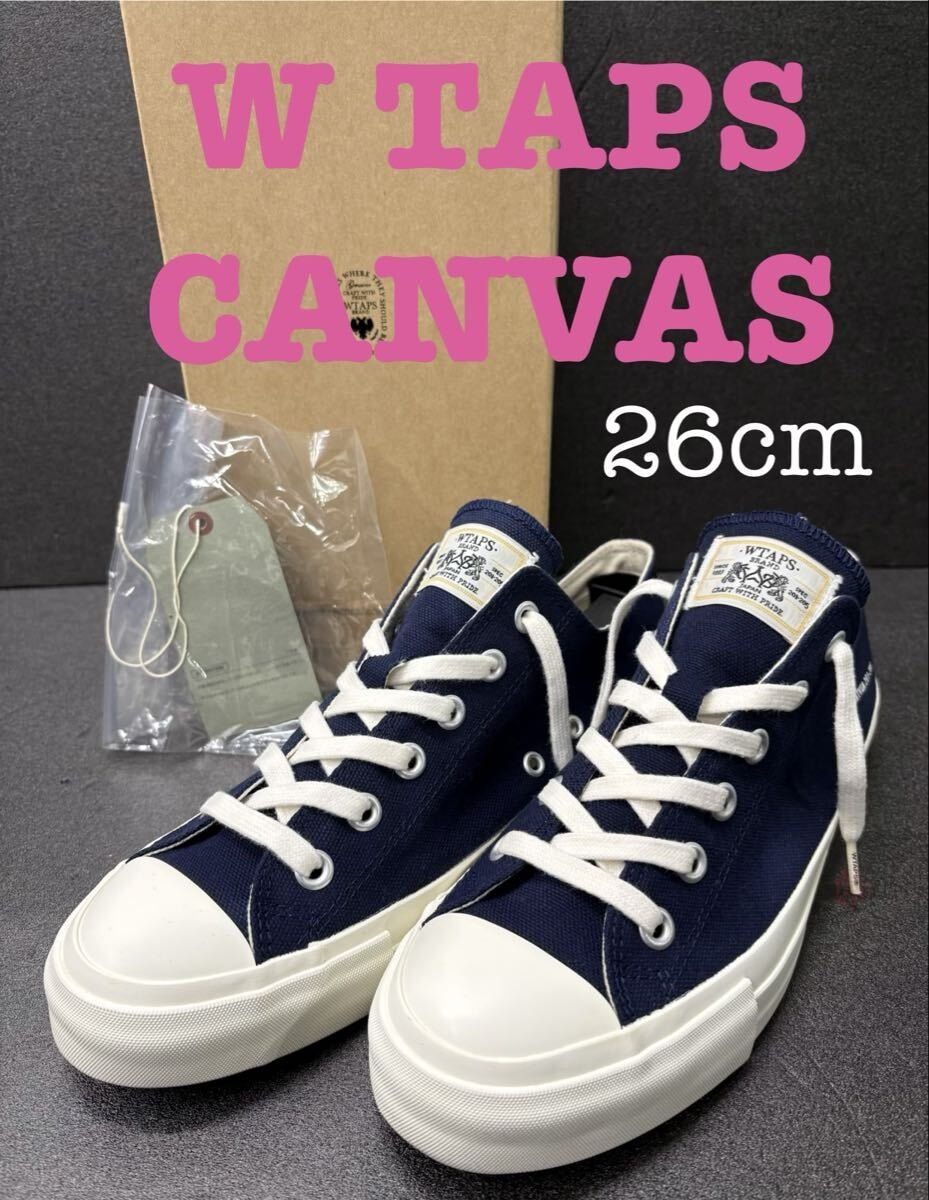26cm ダブルタップス キャンバス s2397 WTAPS CANVAS スニーカー ネイビー