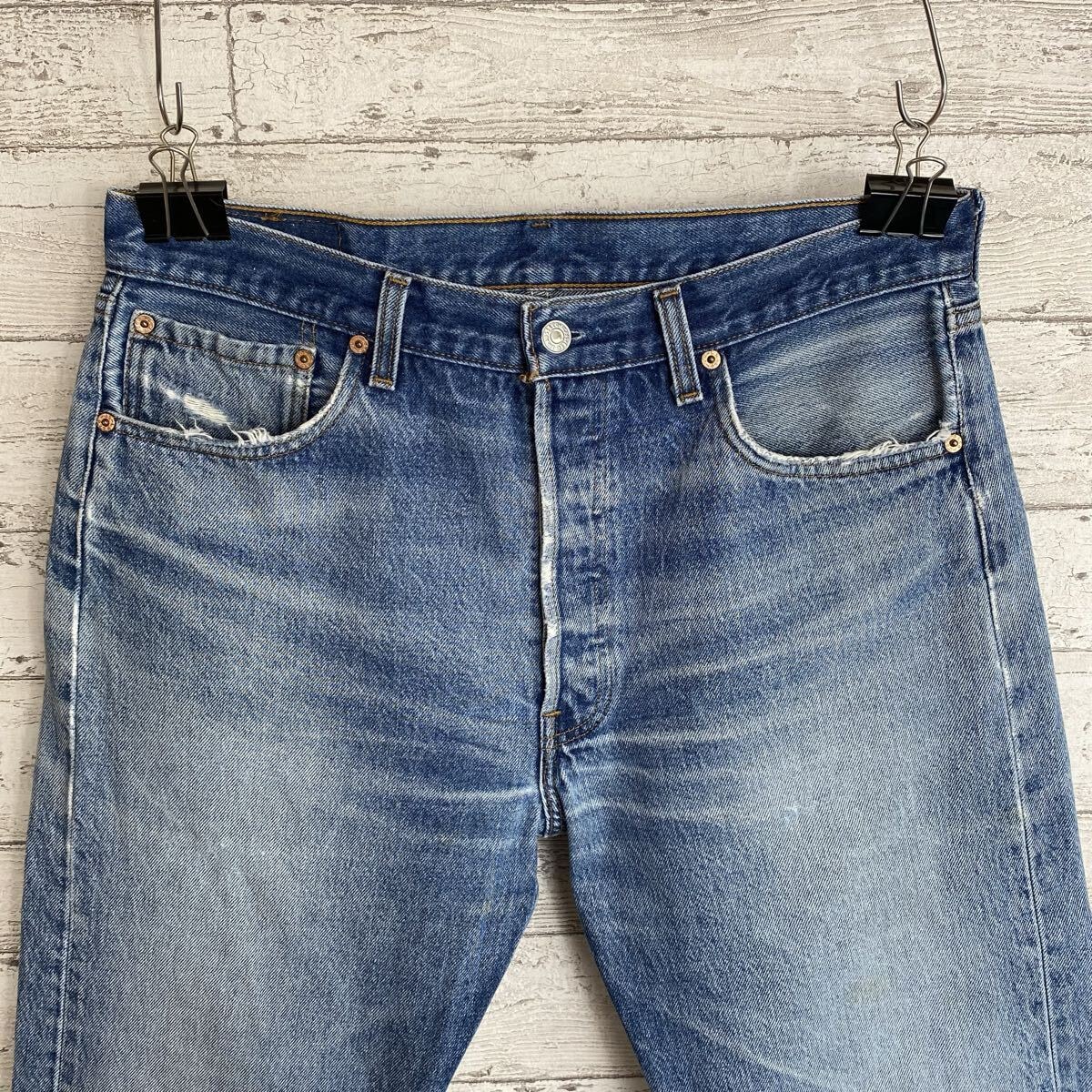 ALOUND Washed Denim Work Pants 