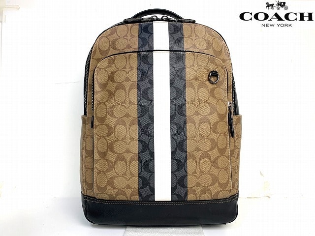 極美品★送料無料★ コーチ メンズ COACH グラハム シグネチャー リュックサック デイバッグ バッグパック 完売モデル