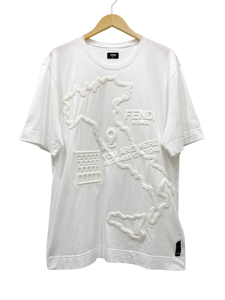 フラグメント x フェンディ メンズ ロゴ Tシャツ 