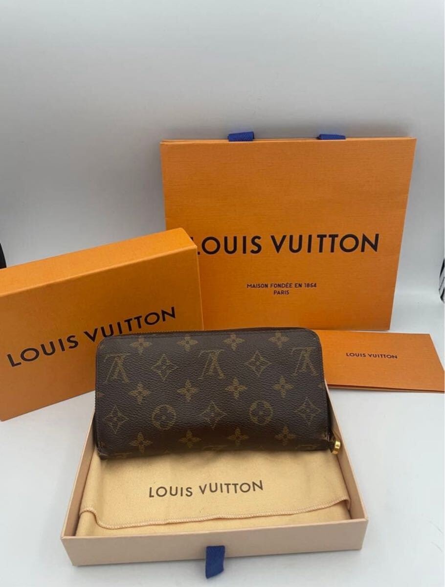 LOUIS VUITTON ルイヴィトン モノグラム ラウンドファスナー ジッピーウォレット M60017 長財布 ブラウン 旧モデル 正規品