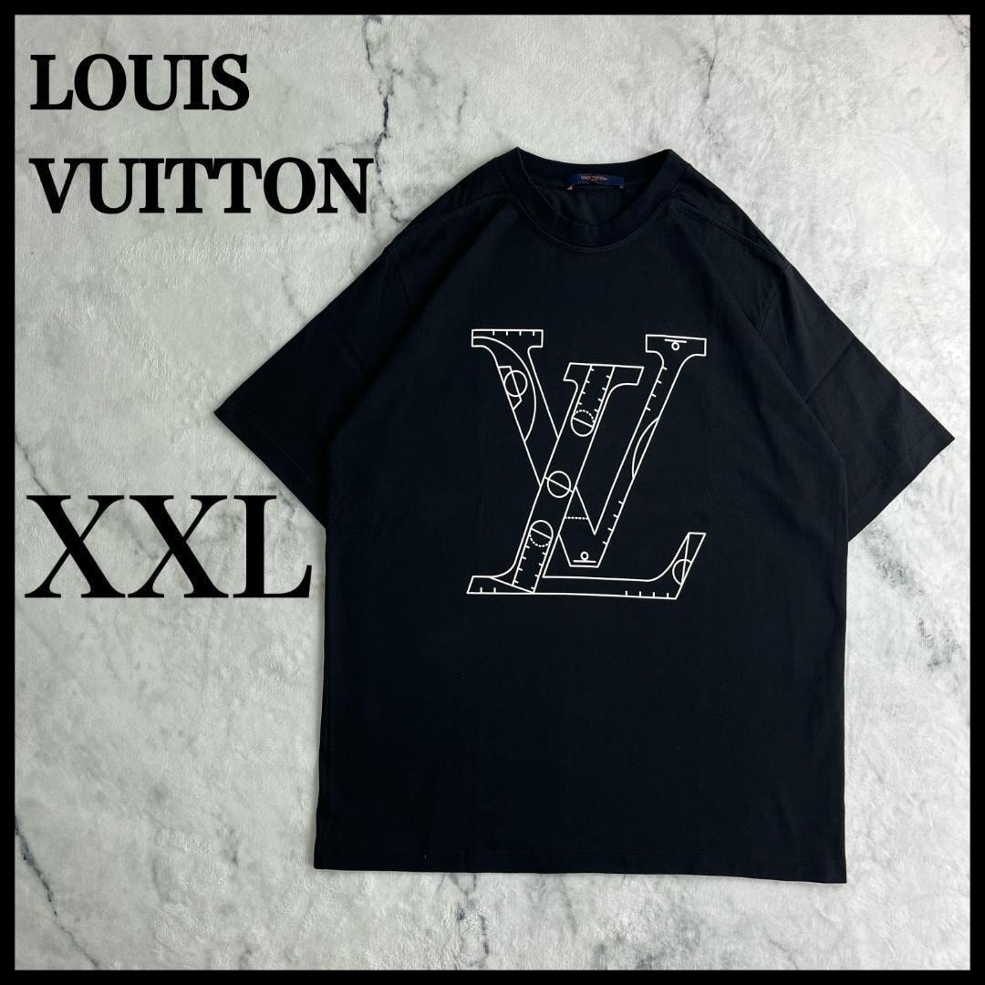 D (傷や汚れあり)】ルイ・ヴィトン LOUIS VUITTON フロックド LV 半袖T