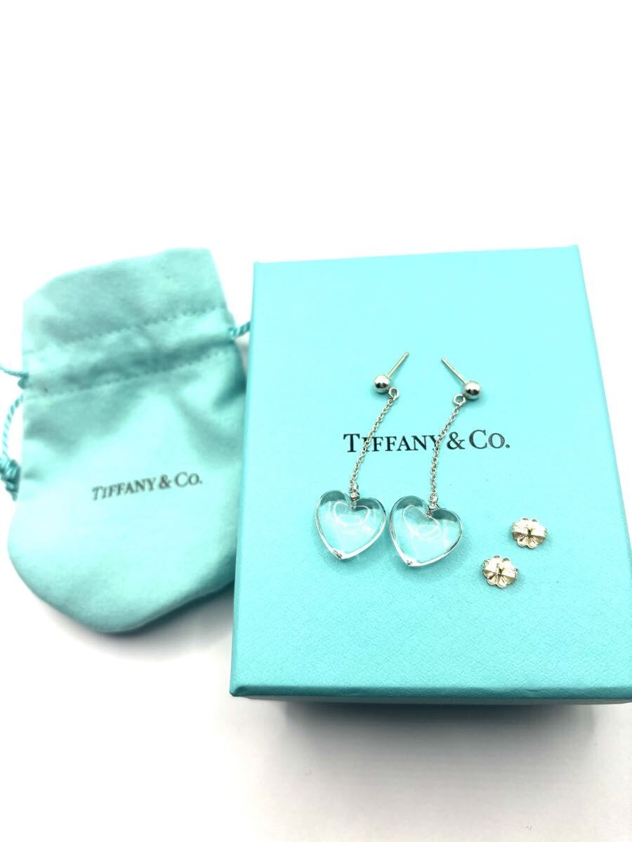 【希少☆美品】Tiffany ティファニー Sv925 エルサペレッティ クリスタル ハート ピアス