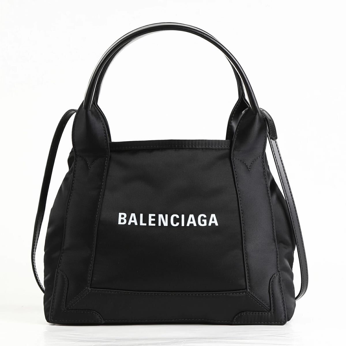 バレンシアガ トートバッグ XS ナイロンNAVY CABAS 390346 BALENCIAGA ブラック 黒 ネイビーカバス ハンドバッグ 黒 ネイビーカバスXS