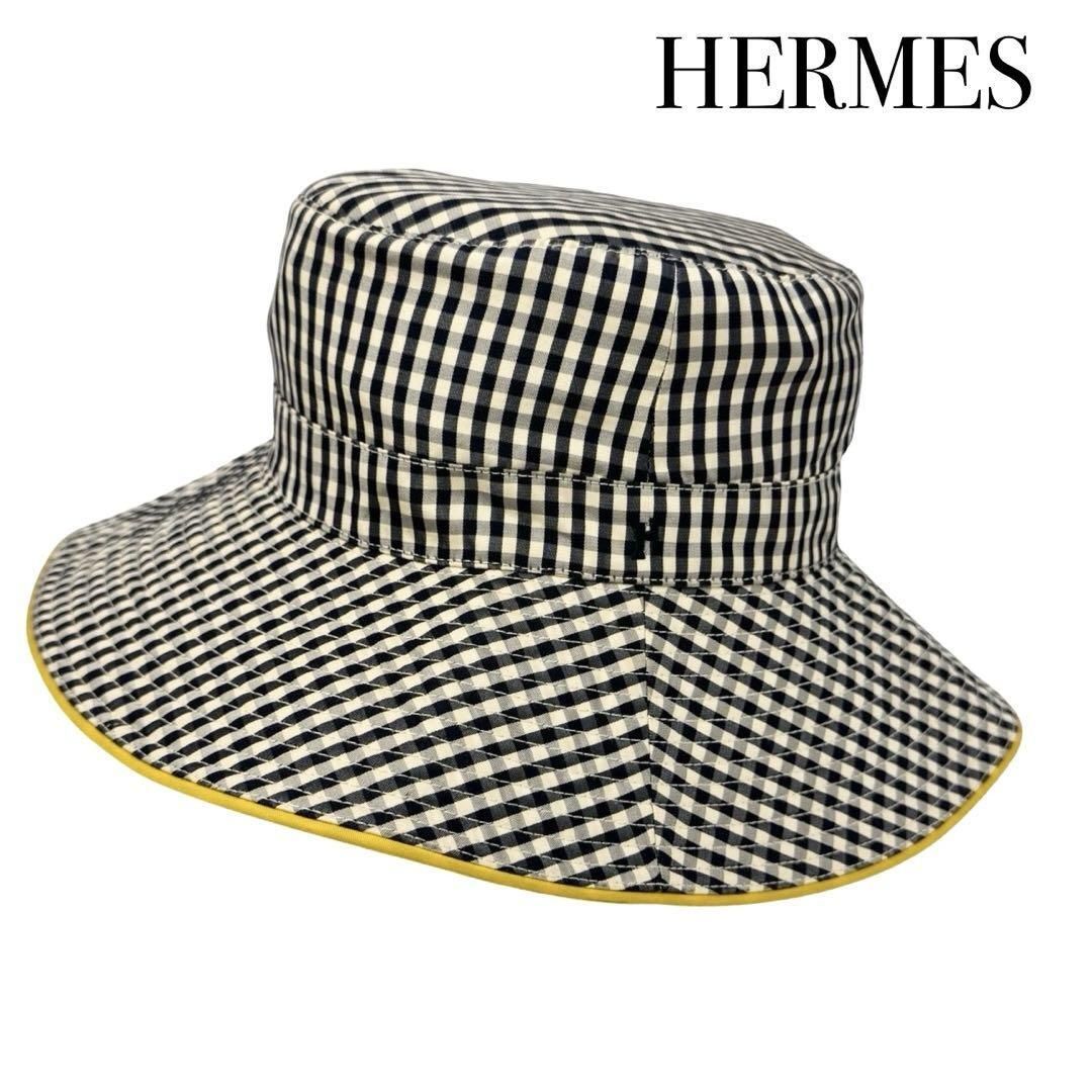 目立った傷や汚れなし】HERMES エルメス Hロゴ シルク バケット